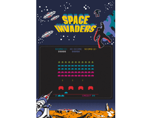 SPACE INVADERS screen POSTER