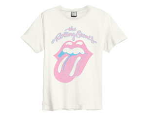 ROLLING STONES washed out amplified vintage WHT TS