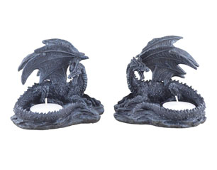 SKULLS dragons set of 2 816-997 TEALIGHT HOLDER
