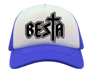 BESTA logo TRUCKER BLUE CAP