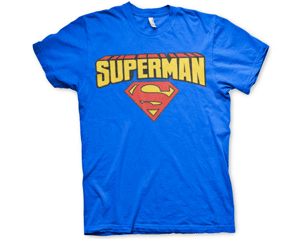 SUPERMAN blockletter logo blue TS