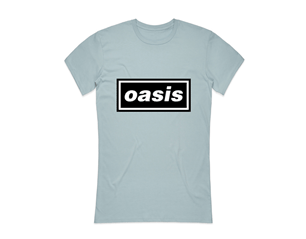 OASIS decca logo sky blue skinny TS