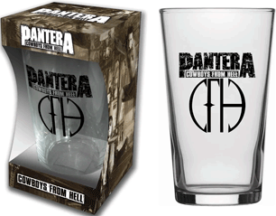 PANTERA cowboys from hell BEER GLASS