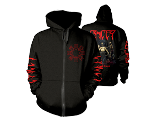 CANCER shadow gripped HOODED ZIP