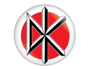 DEAD KENNEDYS white logo BUTTON BADGE