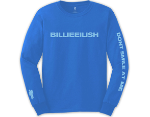 BILLIE EILISH smile back and arm print mid blue LONGSLEEVE