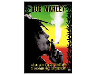 BOB MARLEY smoke the herb POSTER