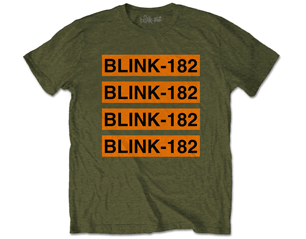 BLINK 182 logo repeat military green TS