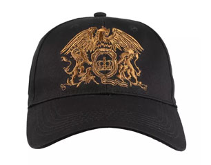 QUEEN gold classic crest black baseball CAP
