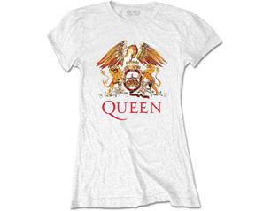 QUEEN classic crest/white skinny TS