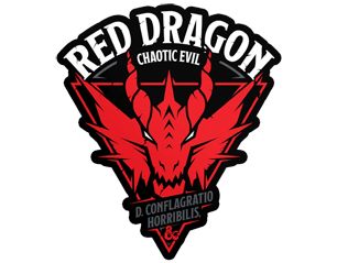 DUNGEONS AND DRAGONS red dragon chaotic evil STICKER