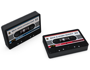 ROCK cassette tape sponge SET OF 4 ESPONJA