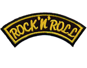 ROCK N ROLL gold outline PATCH