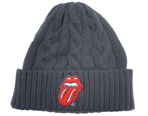ROLLING STONES classic tongue cable knit GORRO