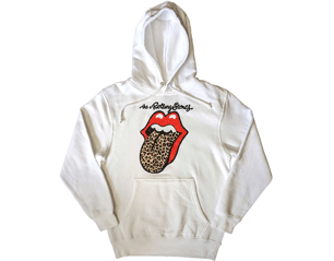 ROLLING STONES leopard tongue WHITE HOODIE
