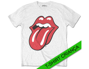 ROLLING STONES classic tongue boys fit WHITE KID TS