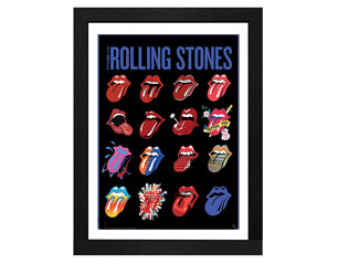 ROLLING STONES tongues FRAMED PRINT