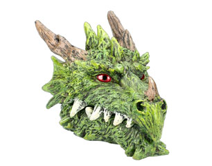 SKULLS green dragon head 837-2108 BOX