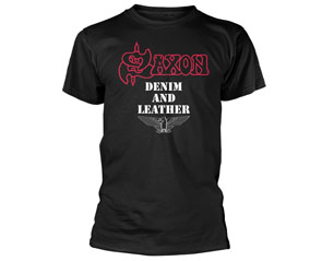 SAXON denim and leather TS