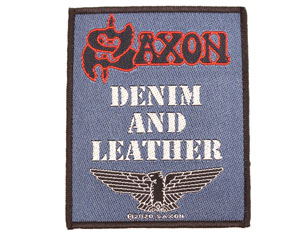 SAXON denim and leather PATCH