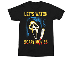 SCREAM ghostface lets watch scary movies TSHIRT