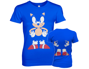 SONIC front and back skinny BLUE TS