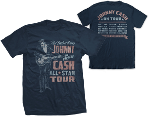 JOHNNY CASH all star tour/navy blue TS
