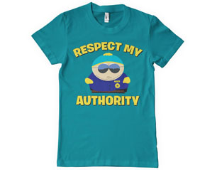 SOUTH PARK respect my authority TROPICAL BLUE TSHIRT
