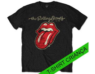 ROLLING STONES plastered tongue KIDS TS