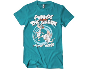 PINKY AND THE BRAIN take over the world BLUE TSHIRT