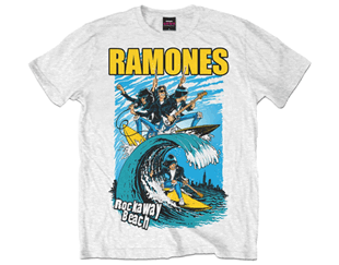 RAMONES rockaway beach/wht TS