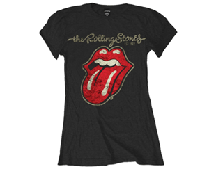 ROLLING STONES plastered tongue skinny TS