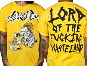 TOXIC HOLOCAUST lord of the wasteland YELLOW TSHIRT