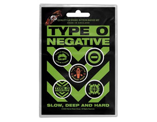 TYPE O NEGATIVE slow deep and hard BADGE PACK