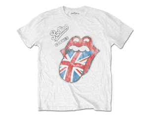 ROLLING STONES vintage british tongue with soft hands WHT TS