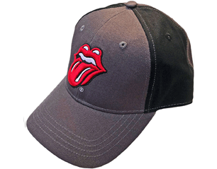ROLLING STONES classic tongue charcoal grey and black baseball CAP