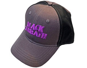 BLACK SABBATH wavy logo black and charcoal grey baseball CAP