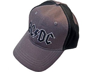 AC/DC black logo charcoal grey and black baseball CAP