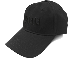NIRVANA text logo black baseball CAP