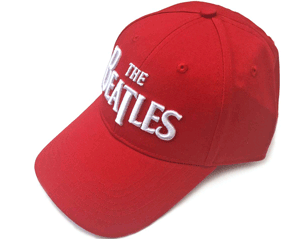 BEATLES white drop t logo red baseball CAP