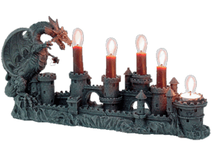 SKULLS dragon candle 766-3675 TEALIGHT HOLDER