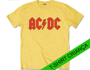 AC/DC logo yellow YOUTH TS