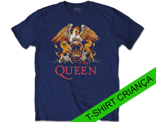 QUEEN classic crest navy blue YOUTH TS