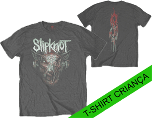 SLIPKNOT infected goat back print charcoal grey YOUTH TS