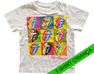 ROLLING STONES two-tone tongues white TODDLER TS