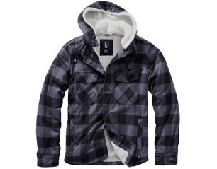 BRANDIT lumberjacket hooded black grey 3172.28 JACKET