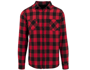 SHIRT checked flannel by031 black red SHIRT