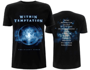 WITHIN TEMPTATION silent force tracks back print TS