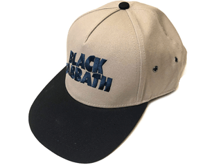 BLACK SABBATH wavy logo sand and black SNAPBACK CAP