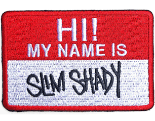 EMINEM slim shady name badge PATCH